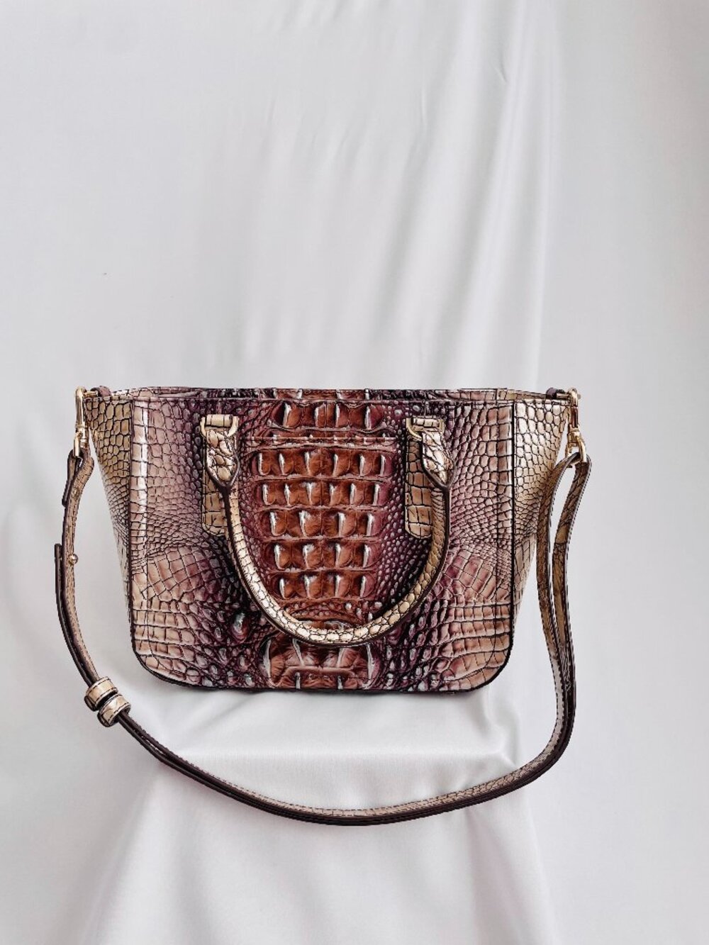 Brahmin Asher Satchel in Canyon Reed Color – Like New